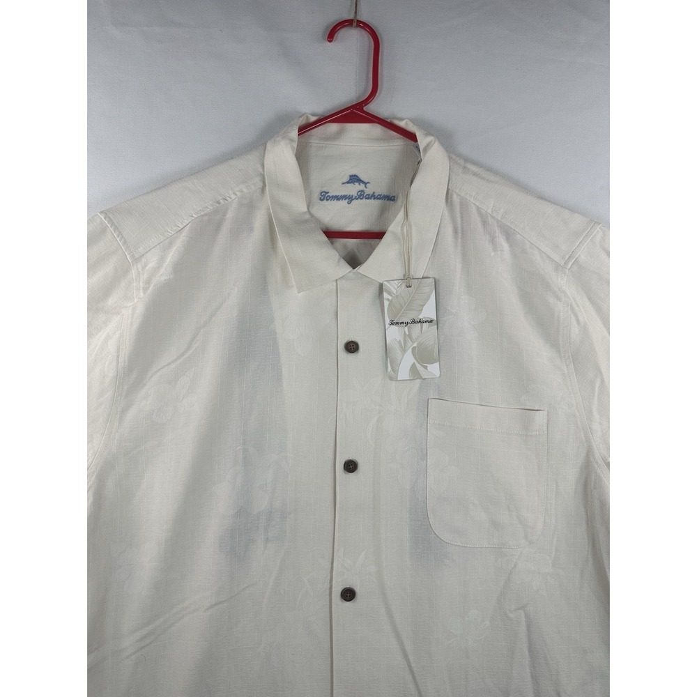 NWT Tommy Bahama Shirt Men's 2XL Isle Be There Silk Camp Hawaii Embroidered $168 - Picture 3 of 9